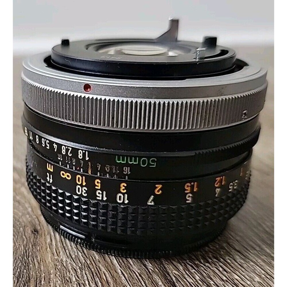 Canon FD 50mm 1:1.8 Film S.C. Camera Lens with Lens Cap Good Condition Japan